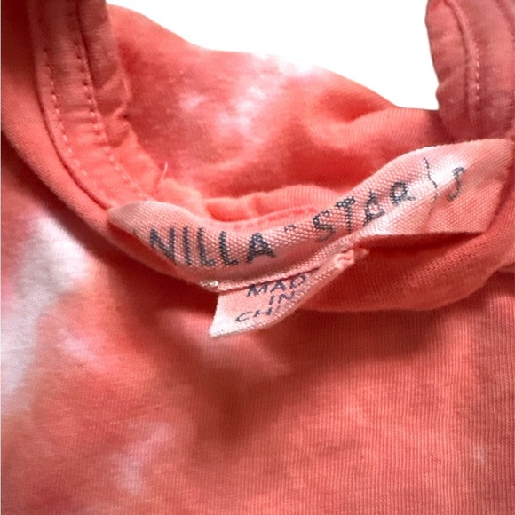 Vanilla Sky Colorful Peach Tie-Dye Sleeveless Fit & Flare Boho Tank Top Womans S - Picture 2 of 7